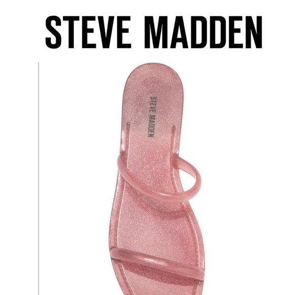 🆕️ STEVE MADDEN Pike Sandal In Pink Glitter 7, 8, 9 and 11 - Picture 4 of 7